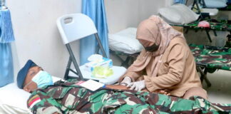 Sambut HUT Ke-76 TNI AU, Lanud Raden Sadjad Gelar Bakti Sosial Donor Darah