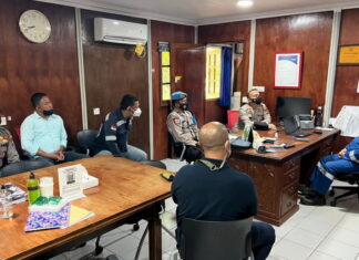 Silaturahmi Perkenalan Kapolsek Palmatak Kepada Perusahaan Medco Energi, Lanudal Matak, Koramil Matak dan Camat Kute Siantan