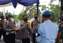 HUT TNI AU Ke-76, Kapolres Tanjungpinang Berikan Kejutan di Mako Lanud RHF