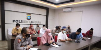 Sukseskan 1 Juta Vaksin, Polres Lingga Bersama PCNU dan Kemenag Kabupaten Lingga Gelar Rakor