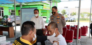 Gandeng Kemenag dan PC NU, Polres Natuna Gelar Vaksinasi Booster Serentak