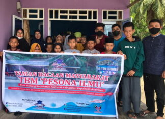 Mendata Keberadaan TBM, Pengurus FTBM Anambas Kunjungi TBM Pesona Ilmu Desa Piabung