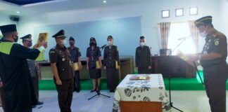 Sertijab Kasi Intelijen Kejari Natuna, Maiman Limbong Gantikan Muhammad Albar