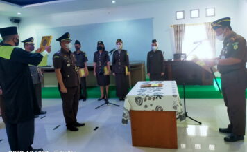 Sertijab Kasi Intelijen Kejari Natuna, Maiman Limbong Gantikan Muhammad Albar