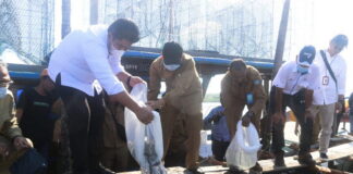 Roby Tabur 4000 Bibit Kerapu dan Berikan Bantuan di Desa Numbing