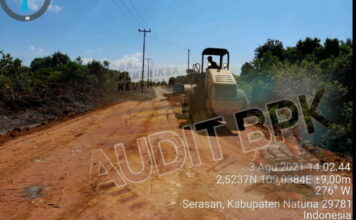 Lebih Bayar, Jalan Beton Bertulang Sisi – Jermalik Serasan Jadi Temuan BPK