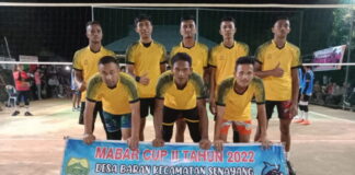 Tim Bola Voli Putra Desa Mamut Melaju Ke Final Turnamen MABAR Cup II Desa Baran