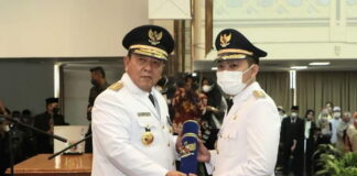 Gubernur Lampung Lantik Wakil Bupati Lampura Sisa Masa Jabatan 2019-2024 di Balai Keratun