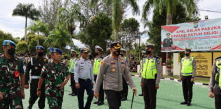 Kapolres Natuna Pimpin Apel Gelar Pasukan Operasi Patuh Seligi 2022 Jelang Hari Bhayangkara
