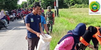 Giat Senam Sehat dan Sabtu Bersih Koramil 07/Palmatak