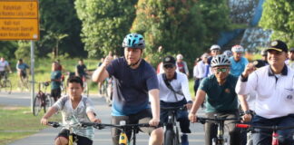 Menyemarakkan Hari Bhayangkara Ke-76, Polres Lingga Gelar Sepeda Gembira dan Senam Aerobik