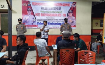 Semarak HUT Bhayangkara 76, Polsek Daik Lingga Gelar Turnamen Domino