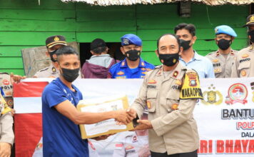 Polres Lingga Gelar Bantuan Sosial Kepada Masyarakat, Jelang Hari Bhayangkara Ke-76