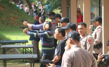 Lomba Menembak TNI – Polri dan Awak Media Hari Bhayangkara Ke-76