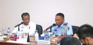 Danlanud RSA Rakor Bersama Asdep Koordinator Kerma ASEAN Kemenko Polhukam RI dan Kemenlu RI