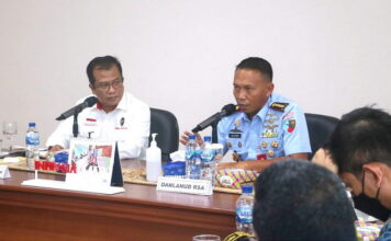 Danlanud RSA Rakor Bersama Asdep Koordinator Kerma ASEAN Kemenko Polhukam RI dan Kemenlu RI
