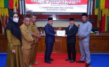 DPRD Lingga Gelar Paripurna Penyampaian Pandangan Atas Dua Ranperda Pemerintah Lingga