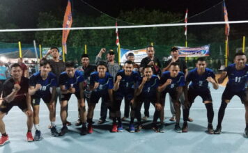 Taklukan Lawan Dengan Skor Telak 3-1, Tim Volly Ball Sungai Adang Melaju Ke Final Open Turnamen Desa Busung Panjang