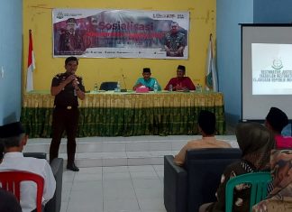 Cabjari Tarempa Sosialisasi Restorative Justice di Kantor Desa Tarempa Barat