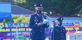 Puncak Hari Bakti ke-75 TNI AU, Danlanud RSA Baca Sambutan Kasau