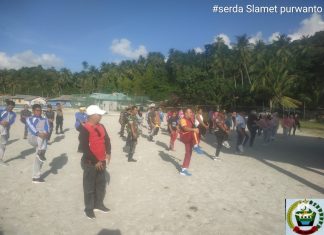 Koramil 07/ Palmatak Terus Gelar Aksi Peduli Lingkungan Dengan Gotong Royong dan Senam Sehat