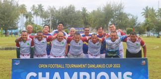 Gunung Ranai FC Raih Juara 1, Turnamen Sepak Bola Danlanud Cup 2022