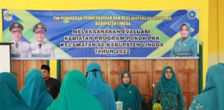 Bahas Program Kerja, Ketua TP PKK Lingga Kunjungi Desa Benan