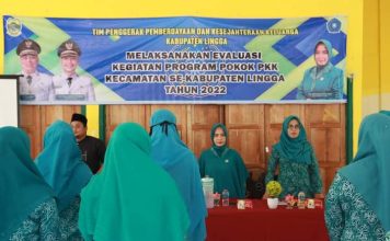 Bahas Program Kerja, Ketua TP PKK Lingga Kunjungi Desa Benan