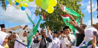 Bersama Gubernur Ansar Masyarakat Tumpah Ruah Saksikan Pawai Muharam 1444 Hijriah