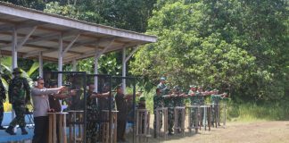 Perkuat Sinergitas di Perbatasan, Forkopimda Ikuti Latihan Menembak Bersama Lanud RSA