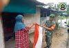 Lewat Komsos, Babinsa Himbau Warga Binaan Pasang Bendera di Depan Rumah
