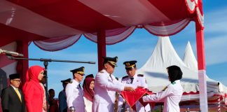 Pemda Natuna Gelar Upacara Pengibaran Bendera HUT RI Ke 77