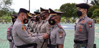 Kapolres Natuna Pimpin Sertijab Sejumlah Pejabat Utama