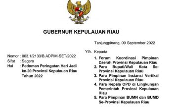 Meriahkan Hari Jadi Kepri ke-20, Gubernur Ansar Instruksikan Berbaju Kurung Melayu Lengkap
