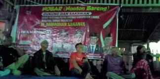 Dukung Atlet Daerah di Timnas, Bupati Lingga Nobar Bersama Warga