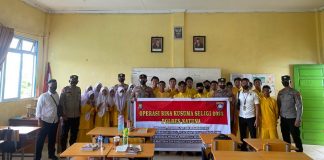 Sambangi SMA Negeri 1 dan MTS Negeri, Polres Natuna Gelar Operasi Bina Kusuma Seligi 2022