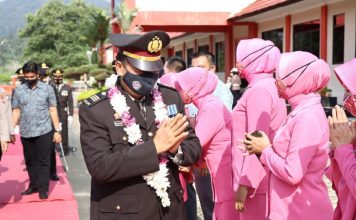 Polres Lingga Gelar Pelepasan Purnatugas Anggota Polri