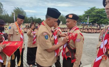 Bupati Natuna Pimpin Upacara Hari Pramuka Ke-61