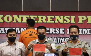 SatReskrim Polres Lingga Gelar Konferensi Pers Kasus Tindak Pidana Pemerasan