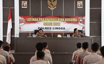 Polres Lingga Gelar Latpra Ops Bina Kusuma Seligi 2022