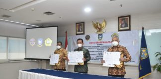 Gubernur Kepri, Bupati Karimun dan Dirjen Hubud Teken PKS Pengembangan Bandara RHA Karimun