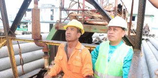 Bupati Lingga Letakkan Pancang Pertama Pembangunan Pelabuhan Desa Tanjung Kelit