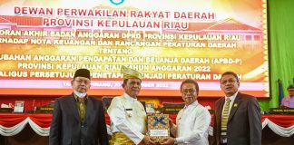 Perda Perubahan APBD Kepri Tahun 2022 Disahkan Rp3,965 Triliun