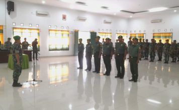 Dandim 0318/Natuna Pimpin Upacara Kenaikan Pangkat