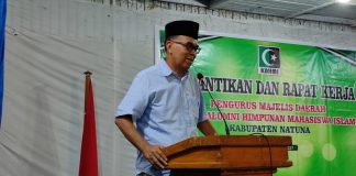 Bupati Hadiri Pelantikan dan Rapat Kerja Kepengurusan Korps Himpunan Mahasiswa Islam Natuna