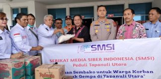 SMSI Sumatera Utara Bantu Warga Korban Gempa