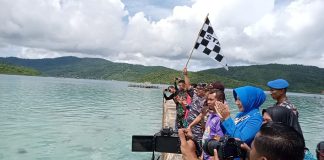 Danlanal Tarempa Gelar Lomba Jongkong Layar di Kampung Bahari Nusantara