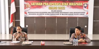 Polres Lingga Gelar Lat Pra Ops Bina Waspada Seligi 2022