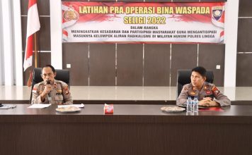 Polres Lingga Gelar Lat Pra Ops Bina Waspada Seligi 2022