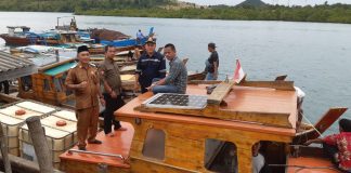 Dinas Perikanan, HNSI Lingga Bersama Syahbandar Senayang Ukur E-Pas Kecil Armada Nelayan